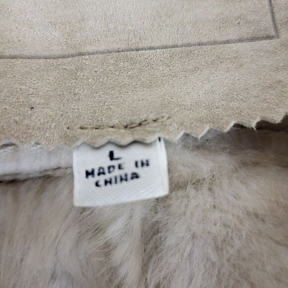 Westbound Women's Suede jacket Faux fur penny lane Boho Y2K Size L - Picture 6 of 16